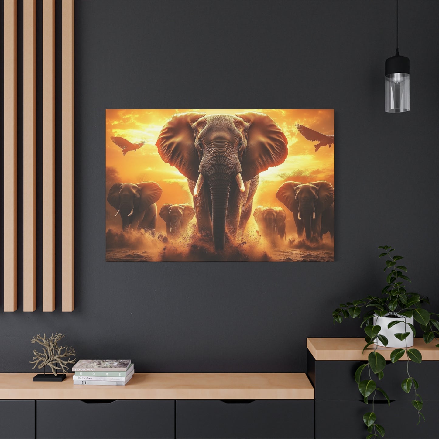 Majestic Elephants Matte Canvas