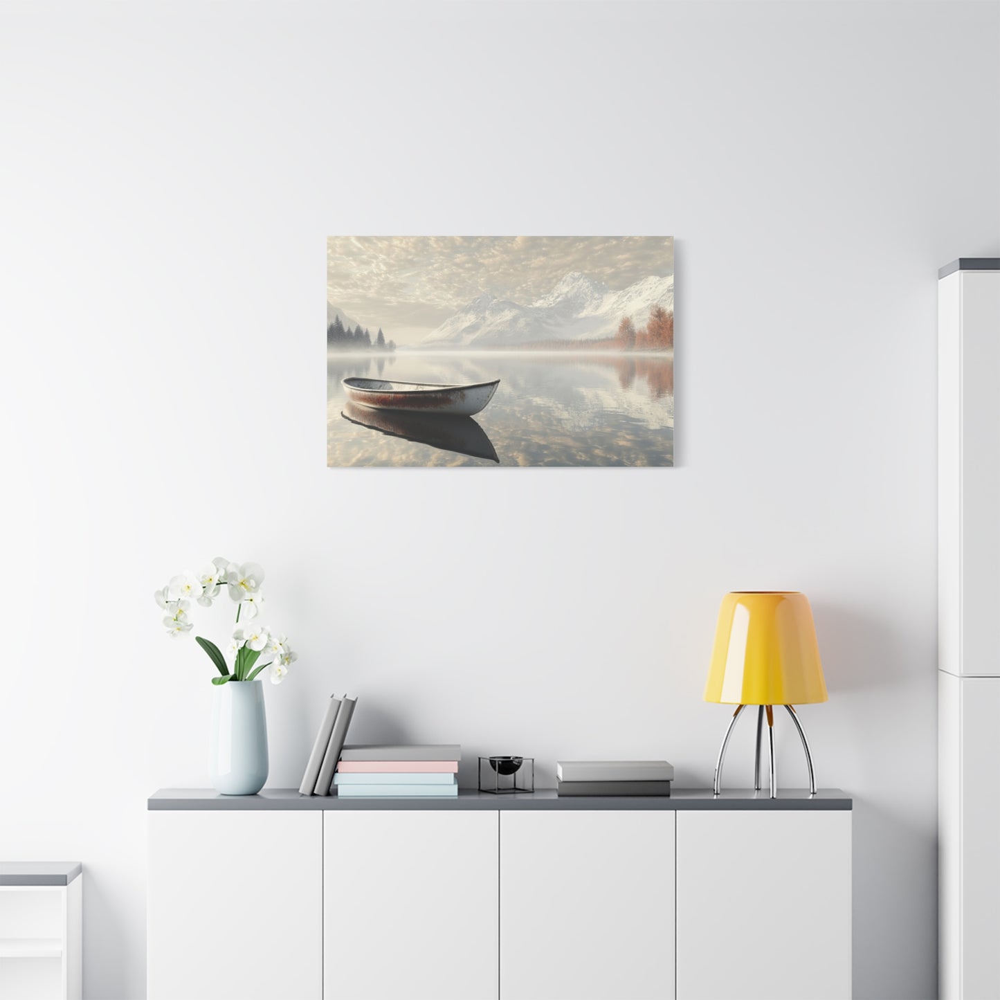 Lake Stillness Reflections Canvas Art