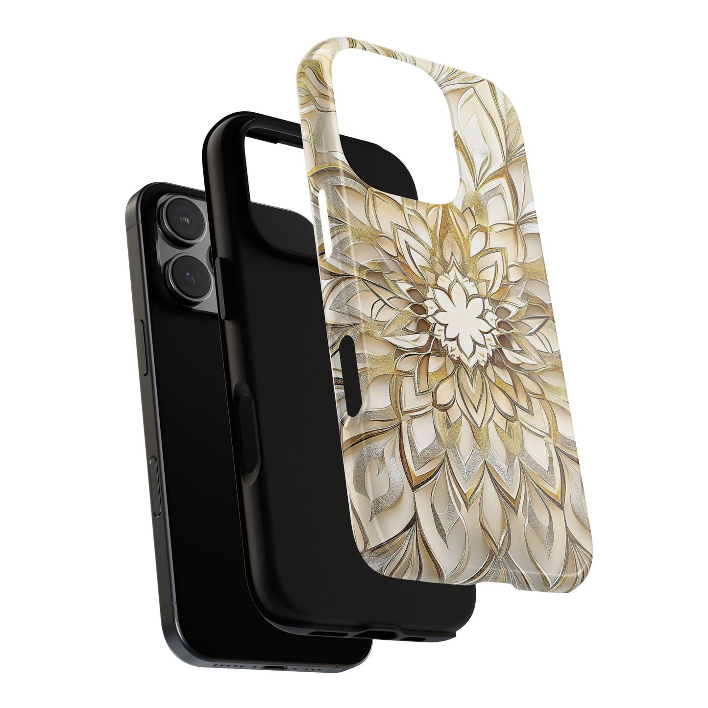 Golden Lotus Mandala Phone Case