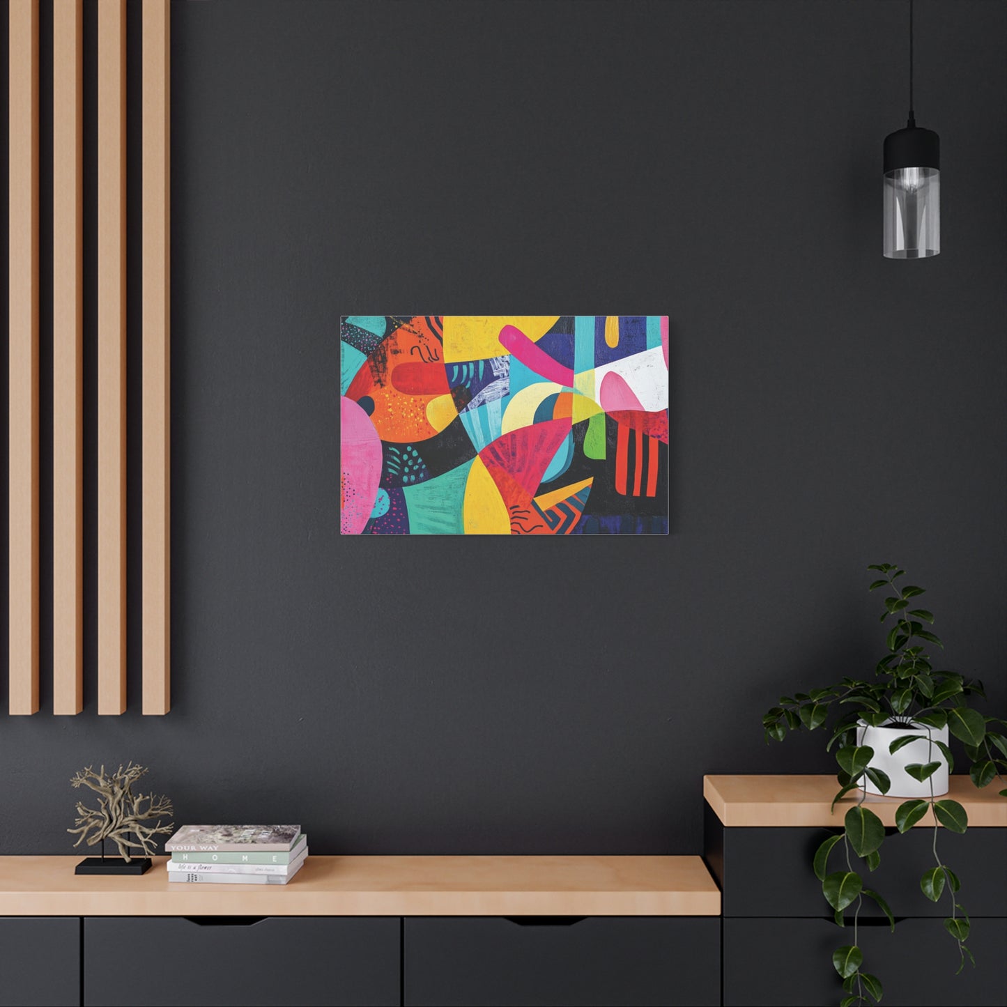 Rhythms of Color Abstract Matte Canvas