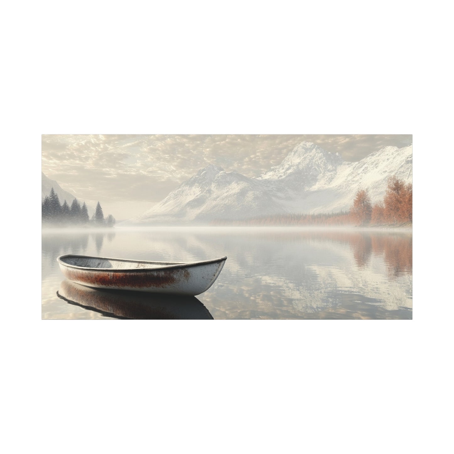 Lake Stillness Reflections Canvas Art