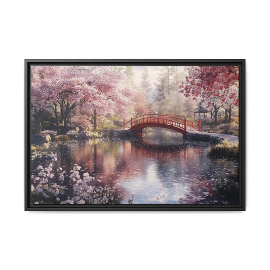 Serenity in Bloom Framed Canvas