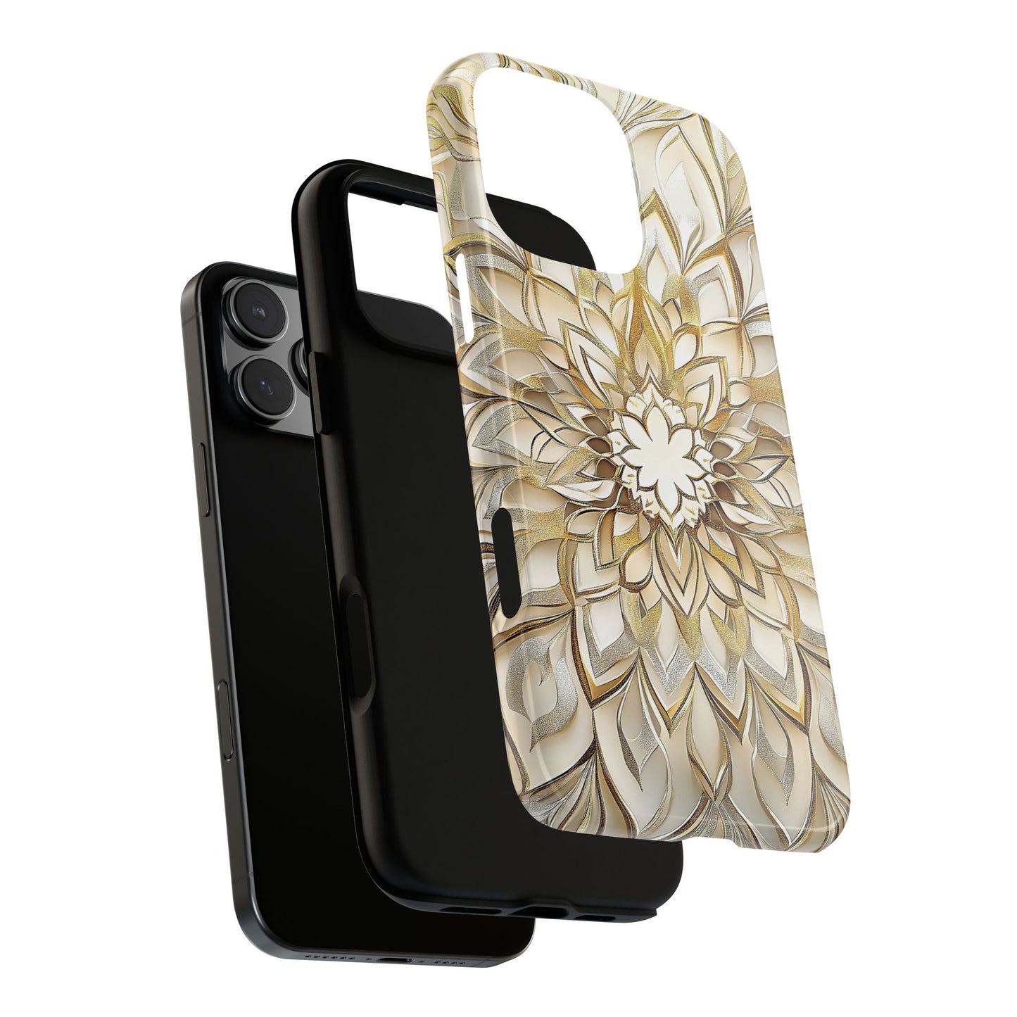 Golden Lotus Mandala Phone Case