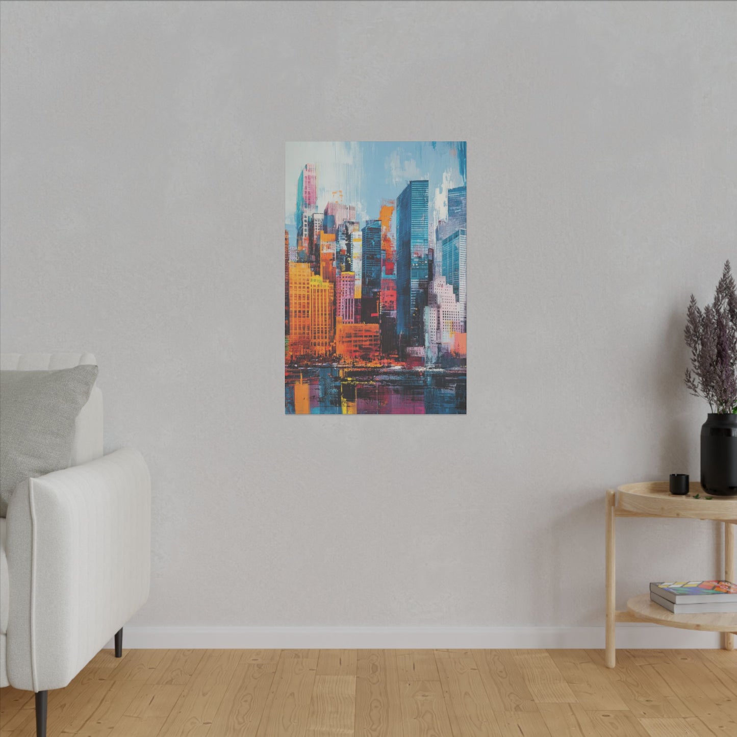 Vibrant Urban Skyline Canvas Art