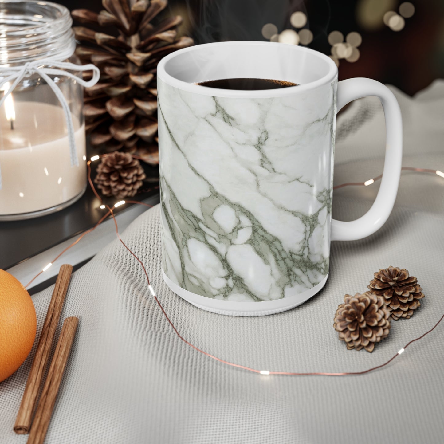 Classic White Marble Design Mug