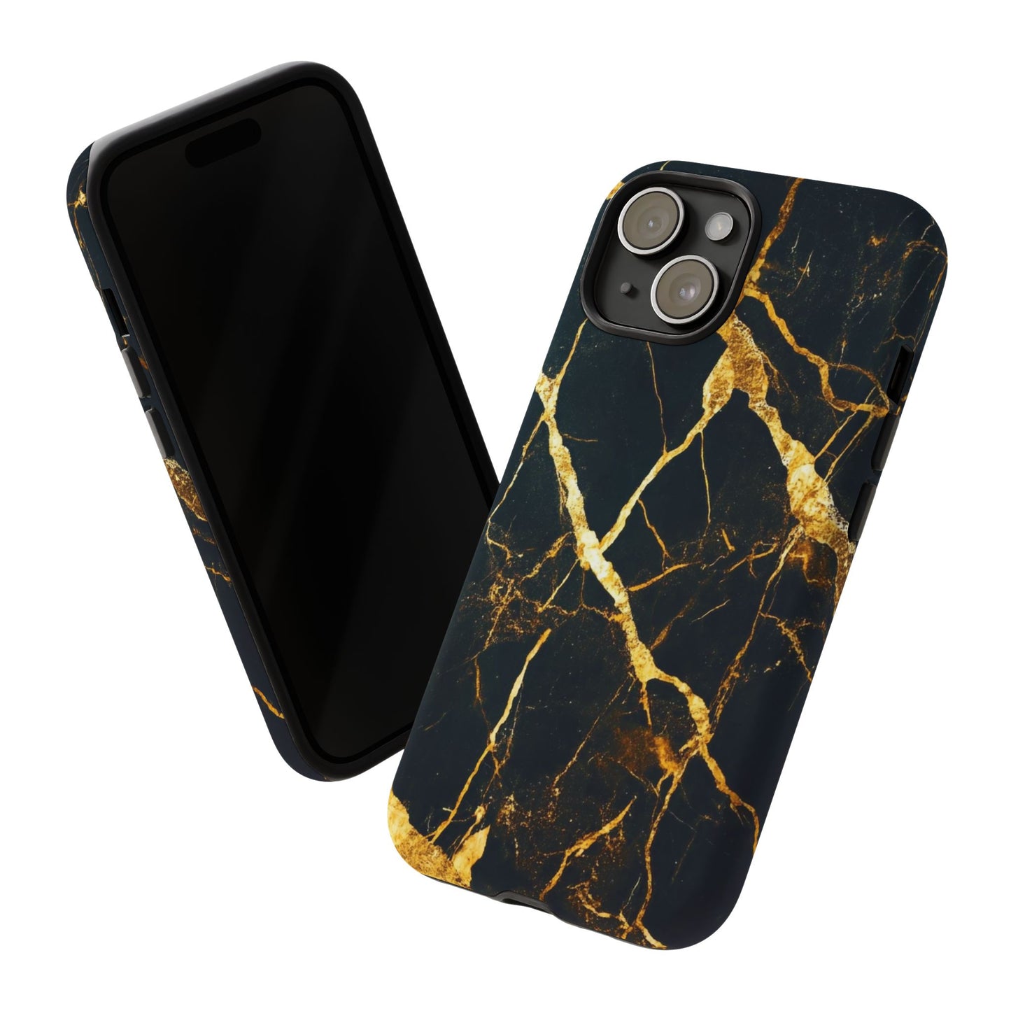 Black & Gold Marble Luxe Phone Case