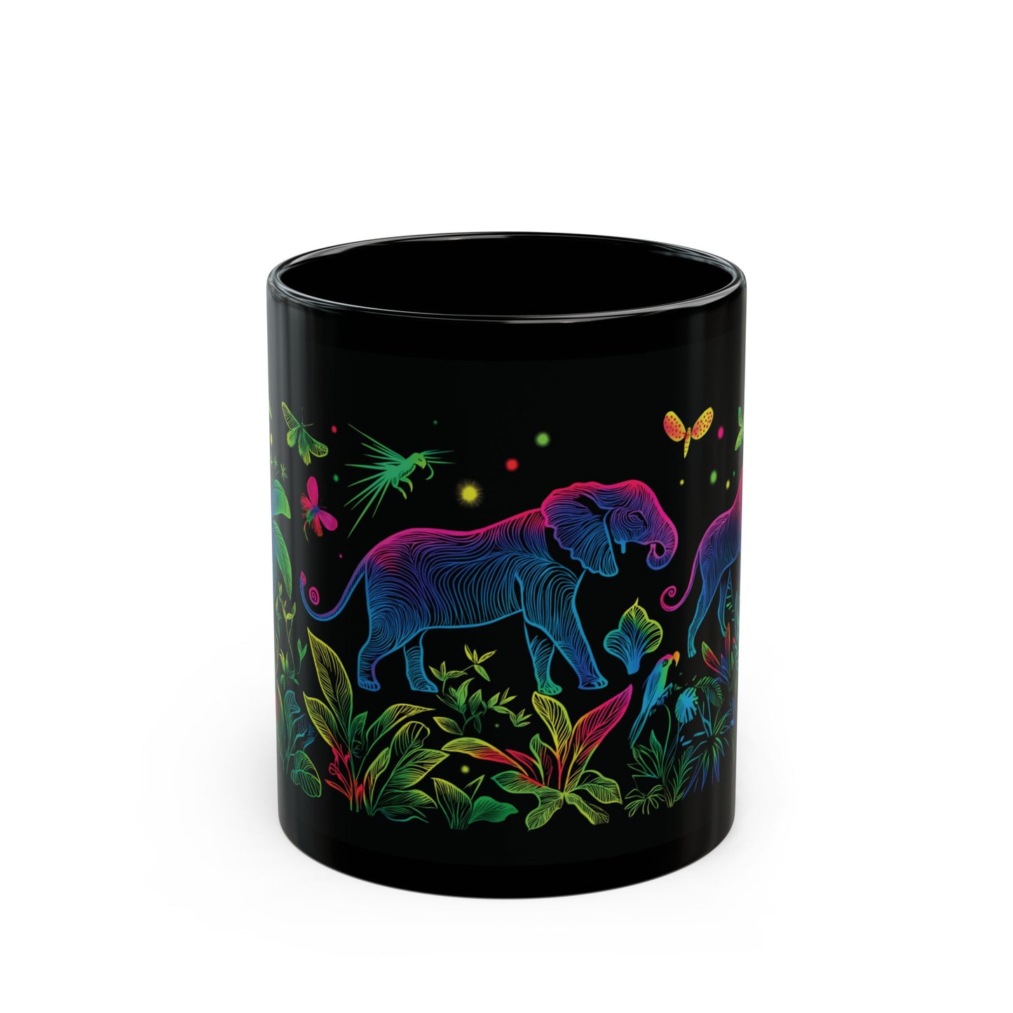 Midnight Safari Neon Wildlife Mug