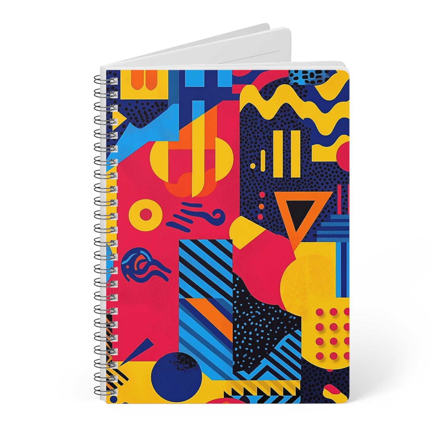 Retro Vibes Geometric Design Notebook