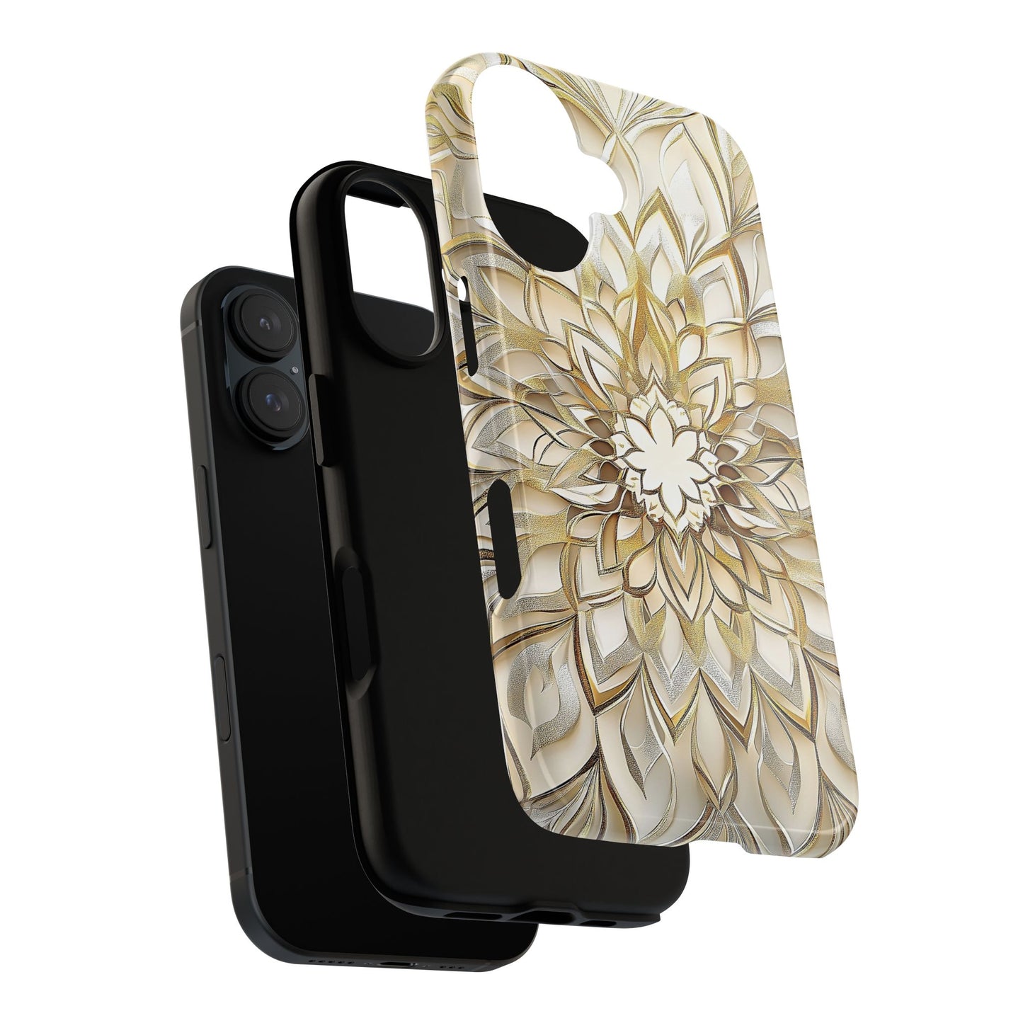 Golden Lotus Mandala Phone Case