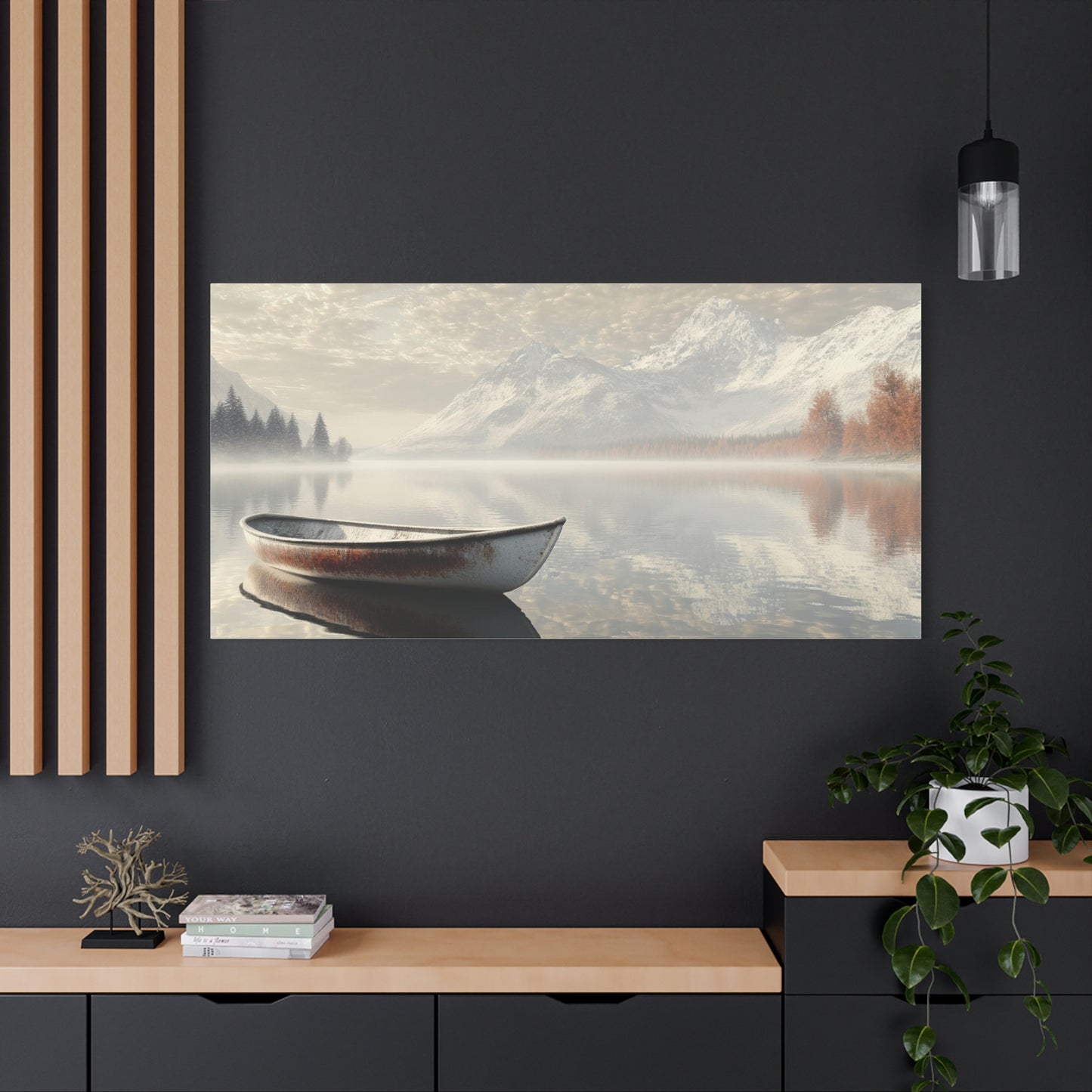 Lake Stillness Reflections Canvas Art