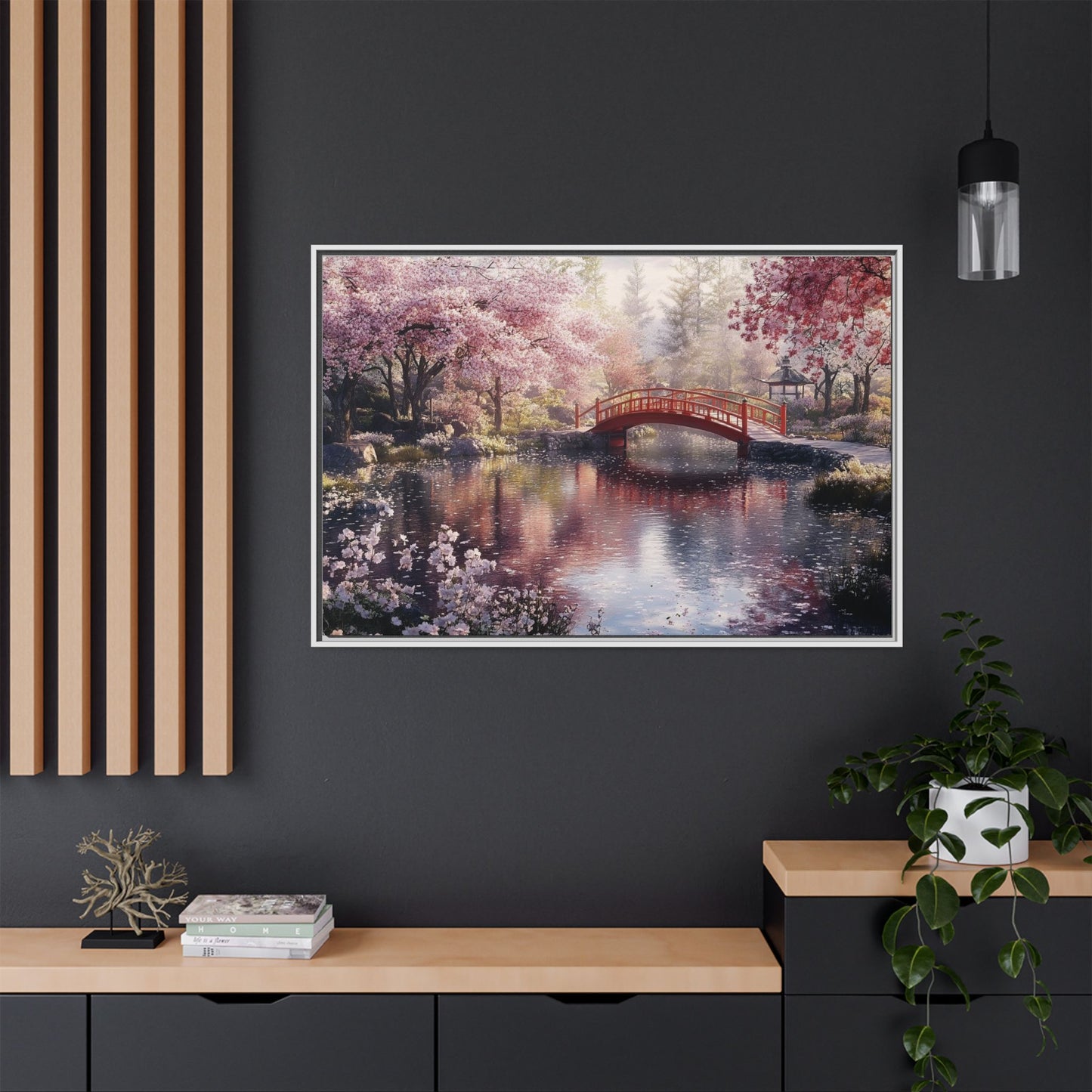 Serenity in Bloom Framed Canvas