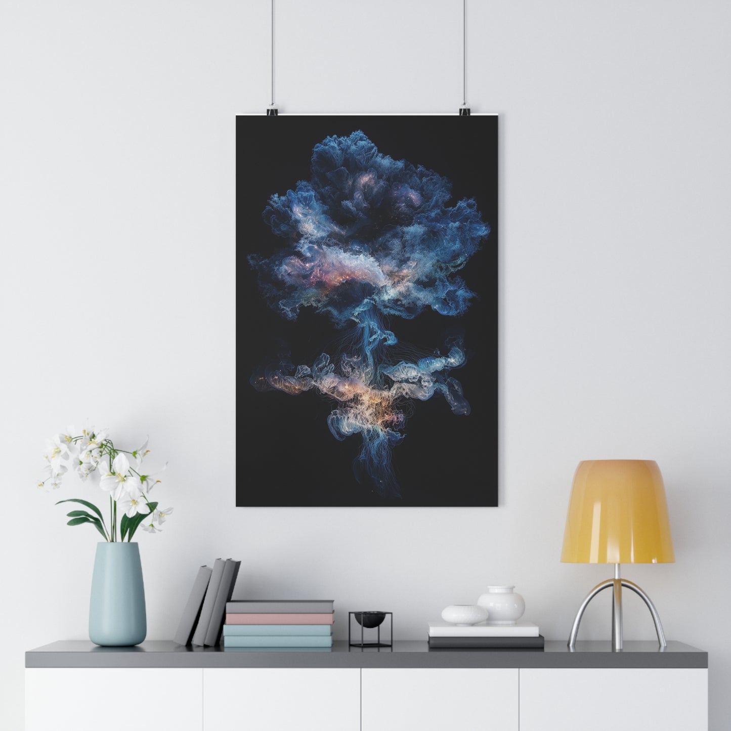 Luminous Drift Jellyfish Art Print