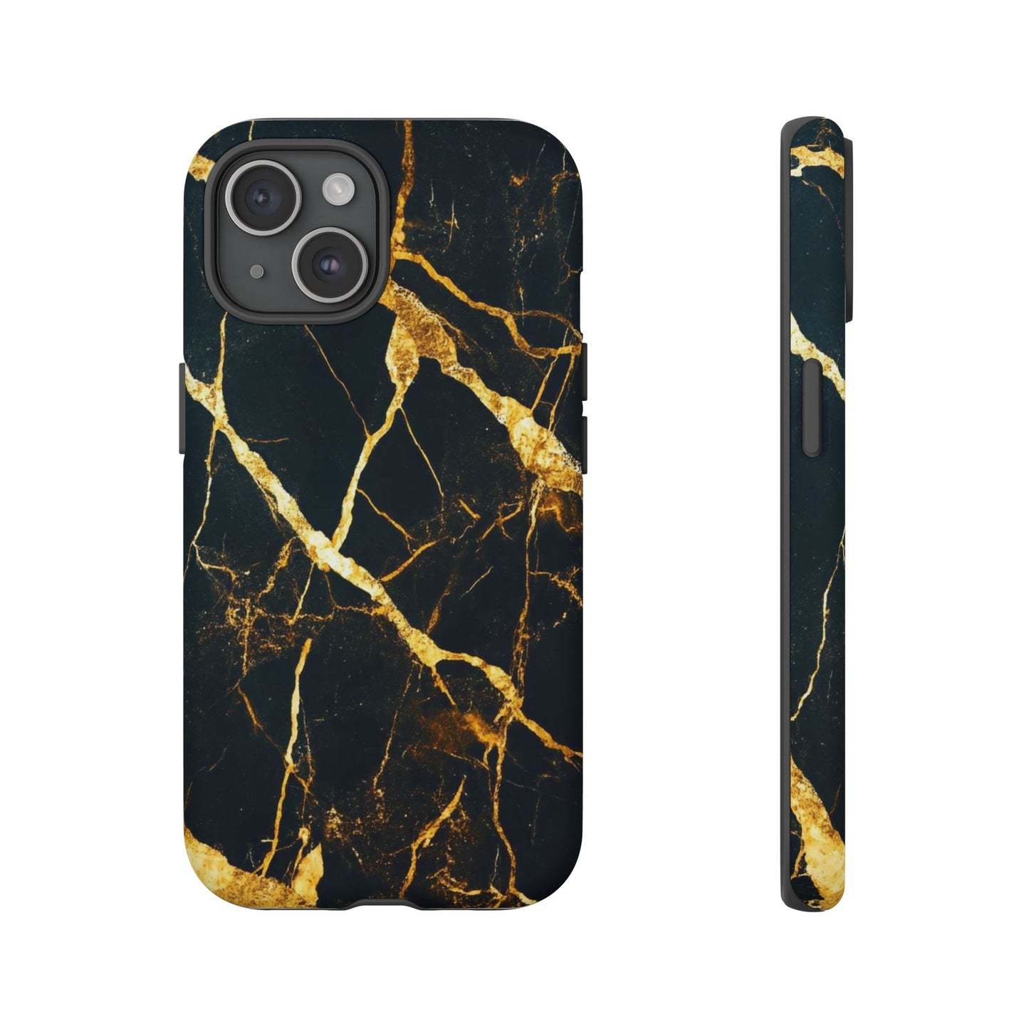 Black & Gold Marble Luxe Phone Case