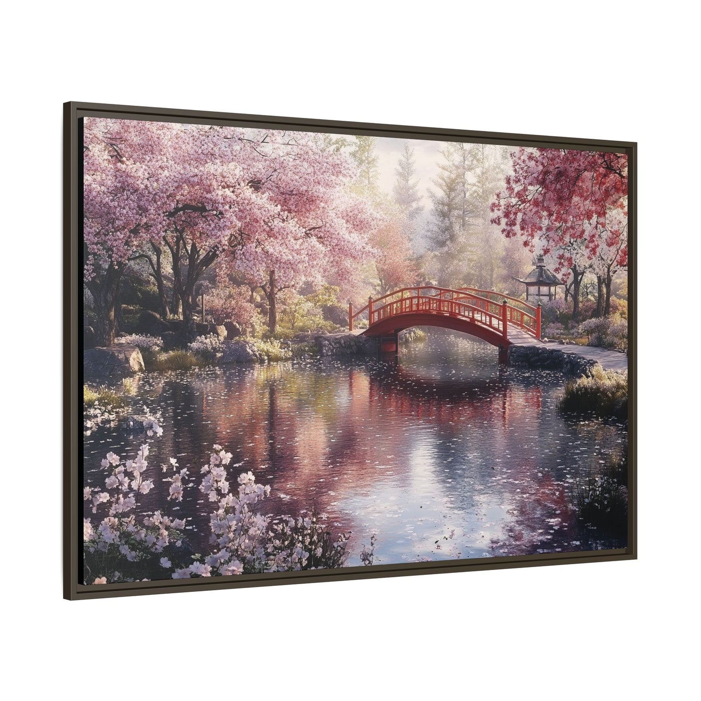 Serenity in Bloom Framed Canvas