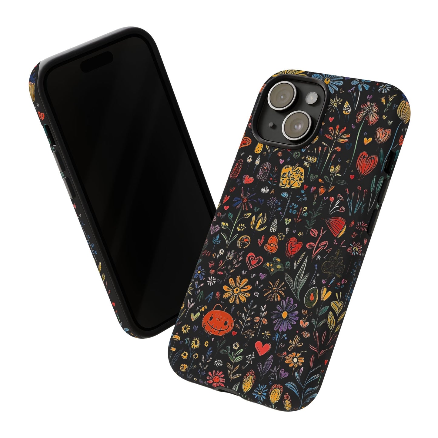 Whimsical Garden Doodle Phone Case