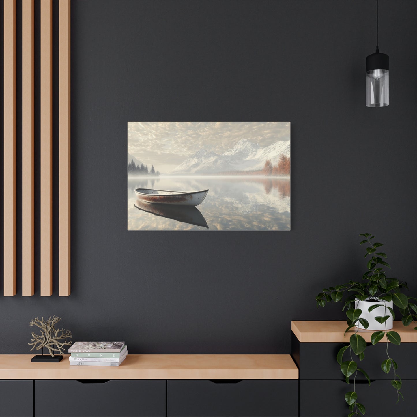 Lake Stillness Reflections Canvas Art