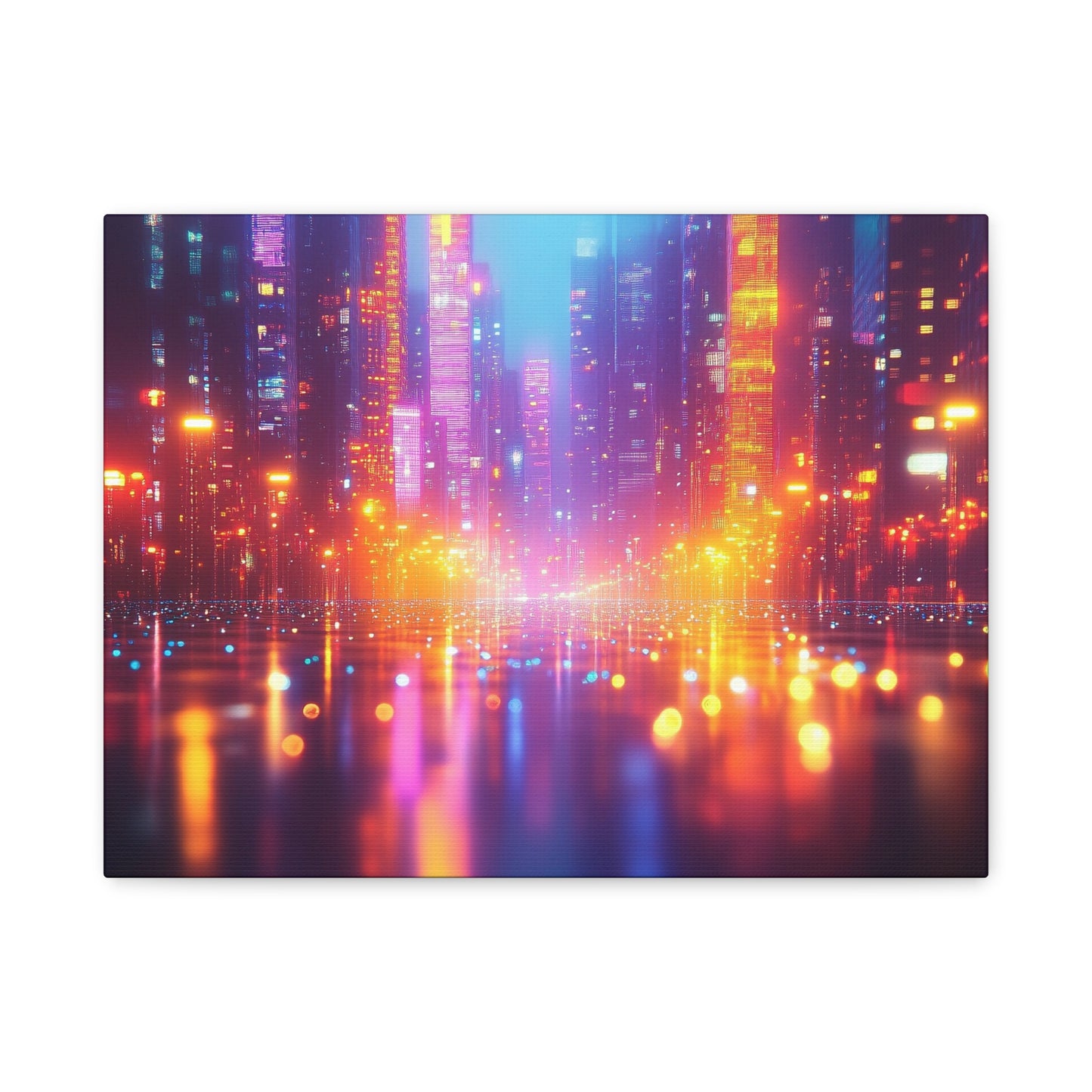 Neon Horizon Canvas