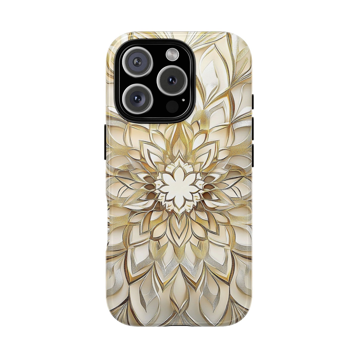 Golden Lotus Mandala Phone Case