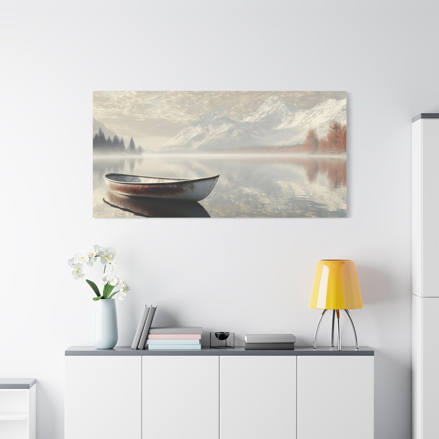 Lake Stillness Reflections Canvas Art