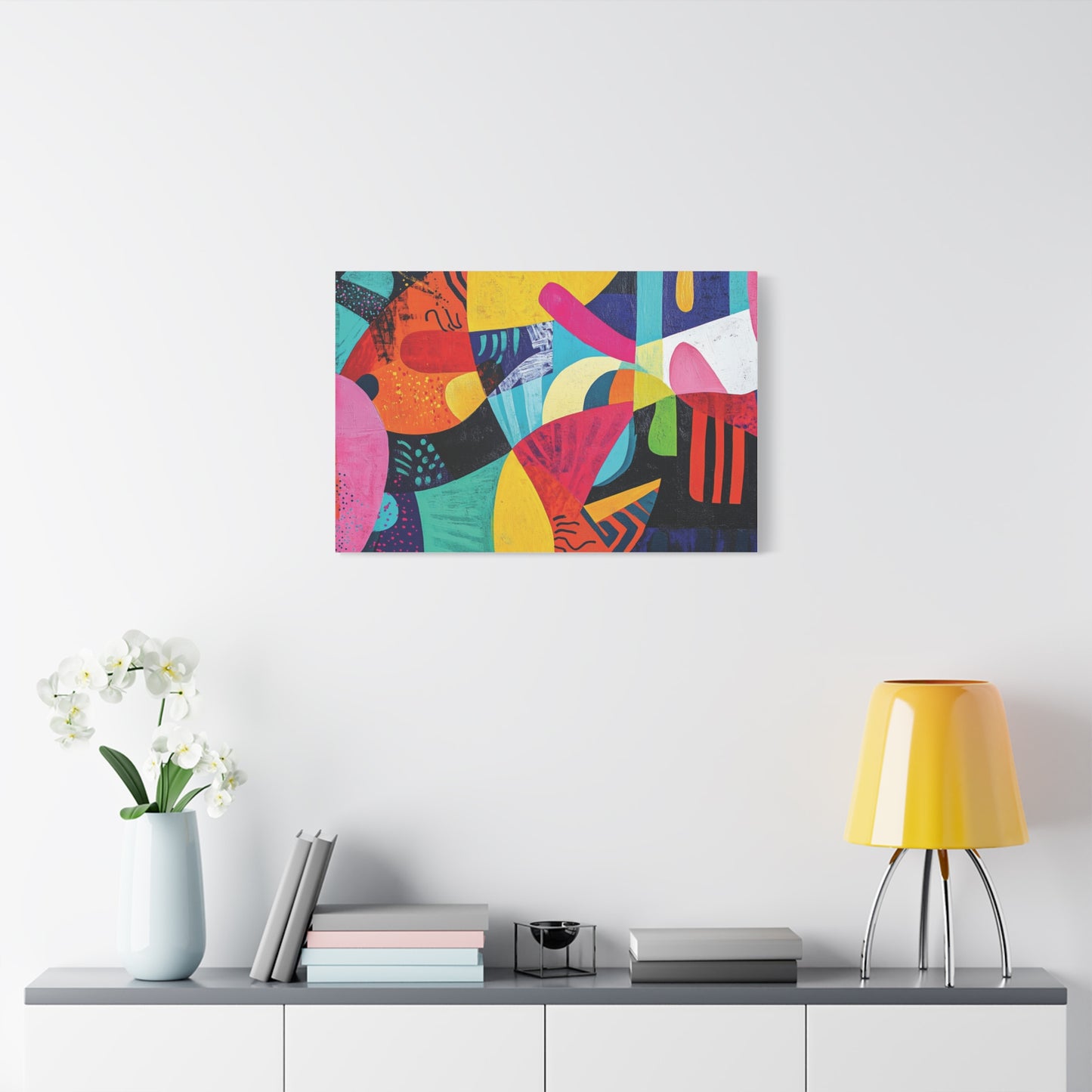 Rhythms of Color Abstract Matte Canvas