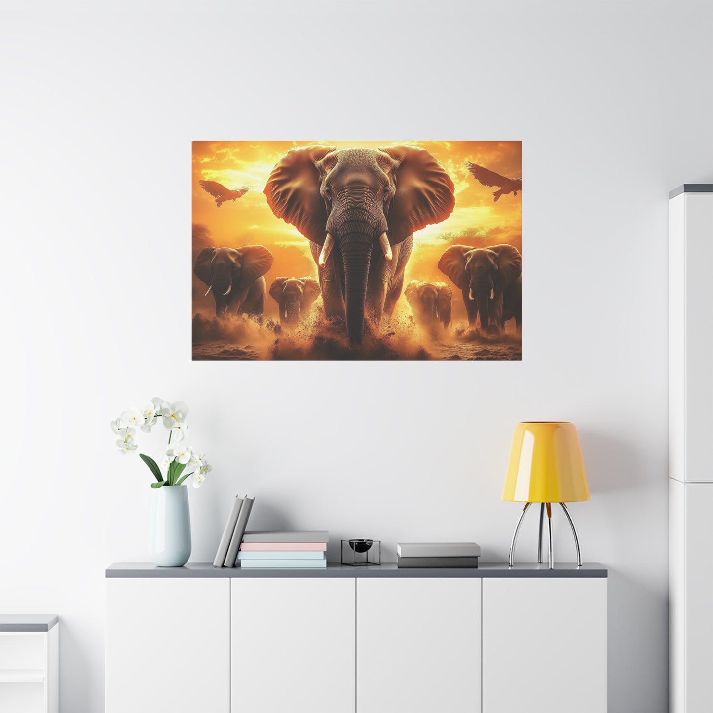 Majestic Elephants Matte Canvas