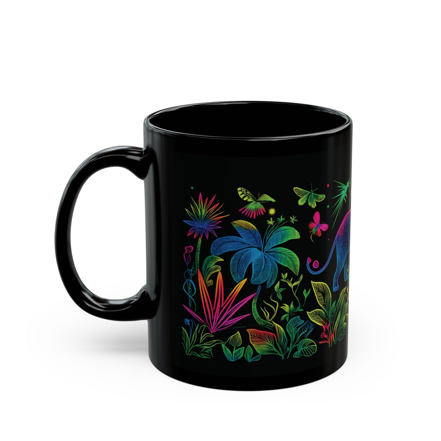 Midnight Safari Neon Wildlife Mug