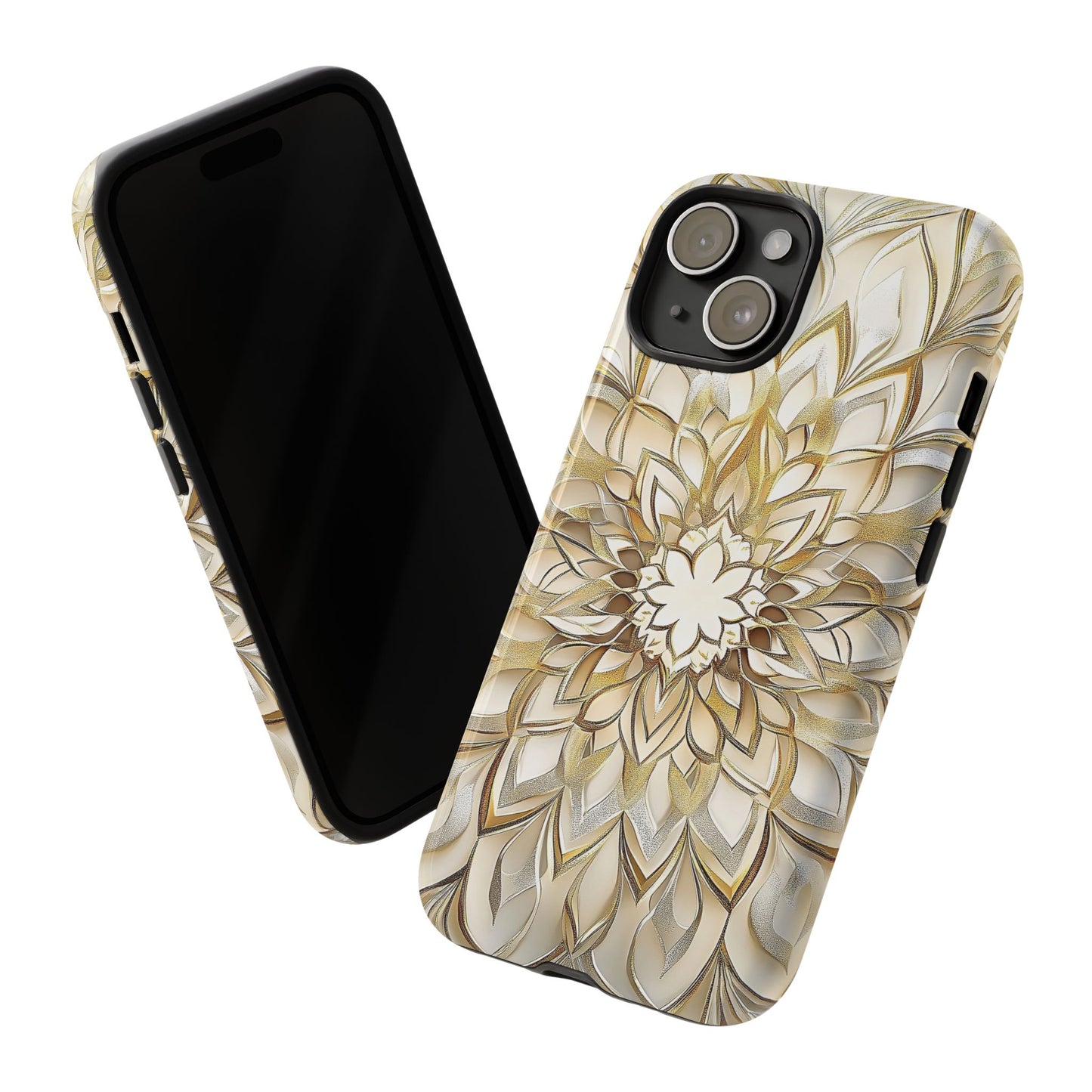 Golden Lotus Mandala Phone Case