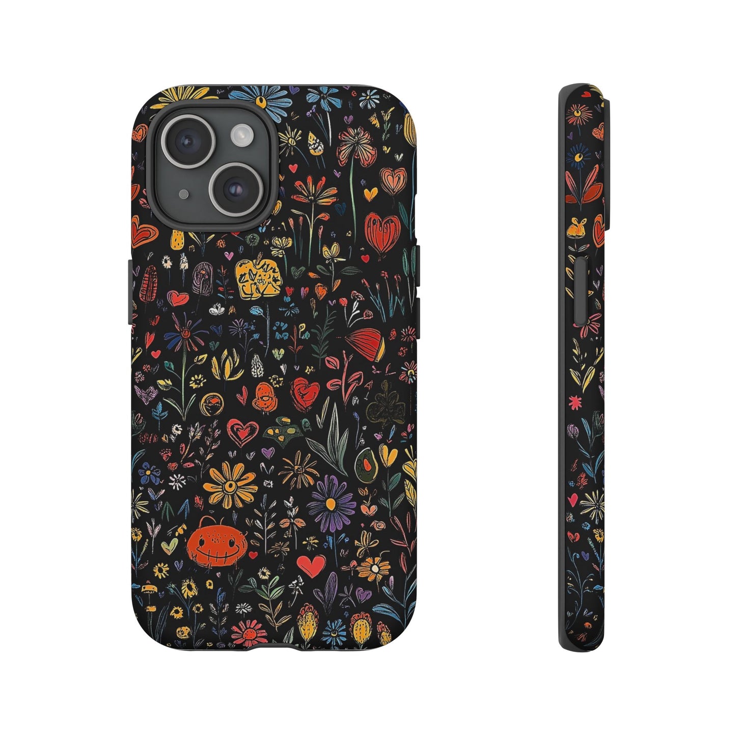 Whimsical Garden Doodle Phone Case