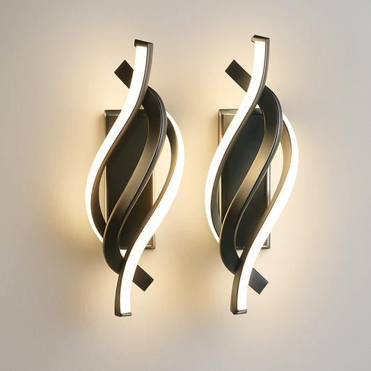 Modern Minimalist LED Wall Lamp – Dimmable Wall Sconce Lighting in Black and White for Indoor Use in Bedroom or Aisle