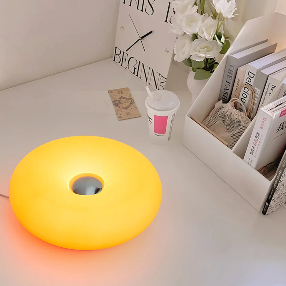 Table Lamp – Modern Donut Design, USB Plug, RGB Color Options for Living Room and Bedroom-5