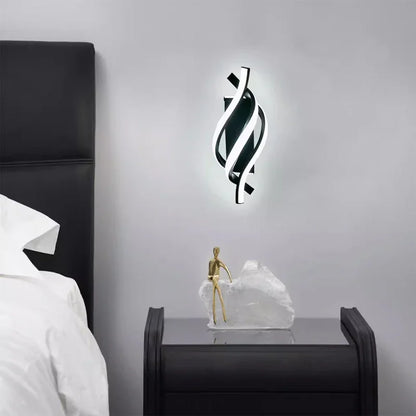 Modern Minimalist LED Wall Lamp – Dimmable Wall Sconce Lighting in Black and White for Indoor Use in Bedroom or Aisle-5